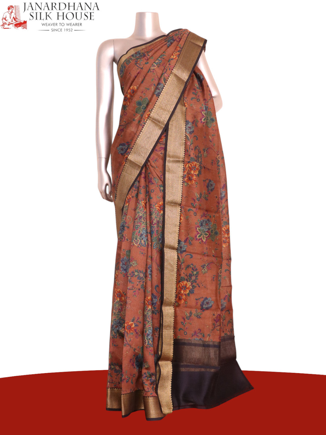 Floral Pure Printed Silk Saree AK206211