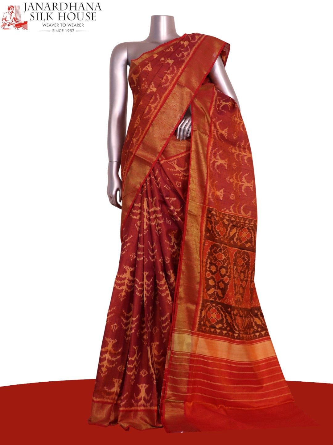 Pure Handloom Patola Ikat Silk Saree AL211555