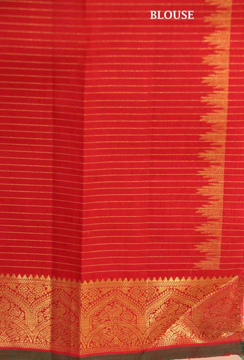 Bridal Zari Checks Kanjeevaram Silk Saree AI215089