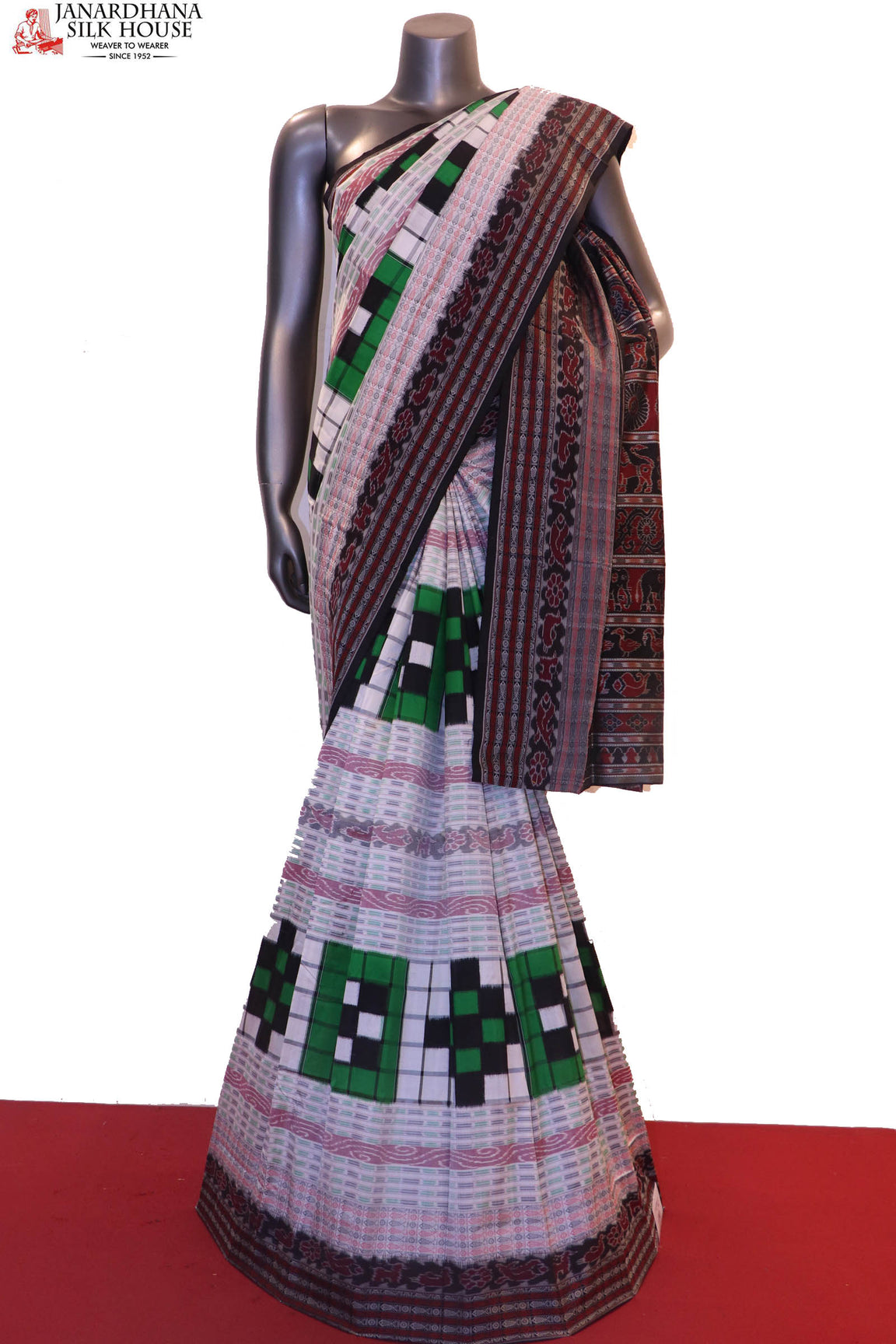 MasterWeave  &amp; Exclusive Handloom Pure Ikat Orissa Silk Saree AF210833