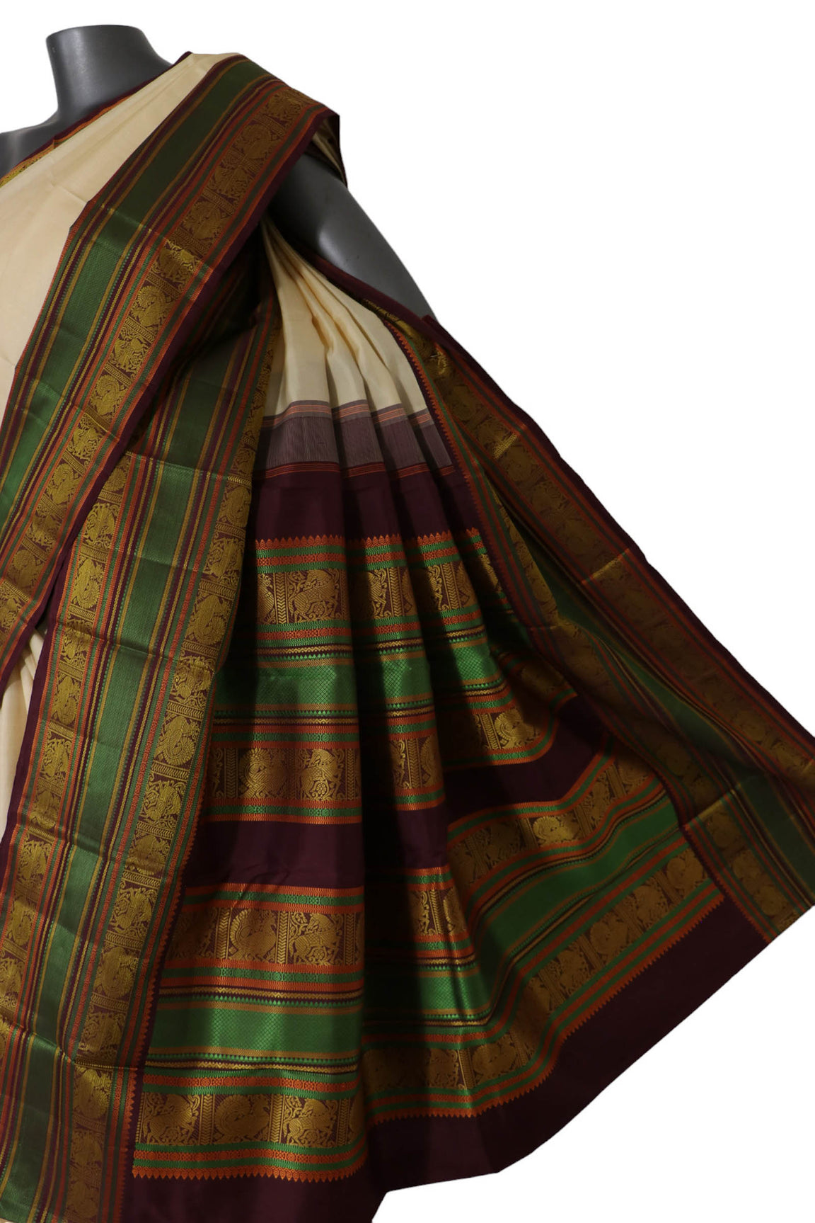 Traditional Thread Weave Kanjeevaram Silk Saree AJ212513