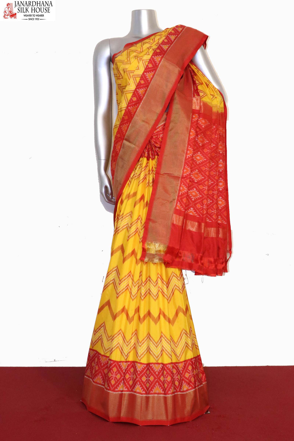 Handloom Ikat Patola Silk Saree AJ201166
