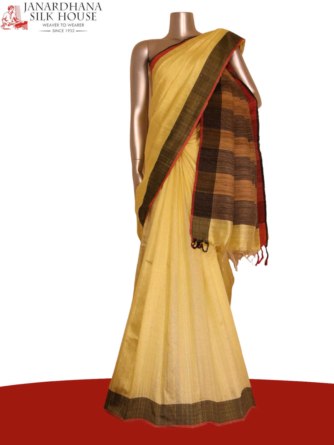 Handloom Pure Tussar Silk Saree AJ204694