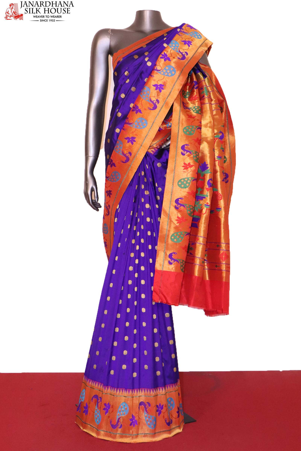 Designer Meenakari Paithani Silk Saree AI205410
