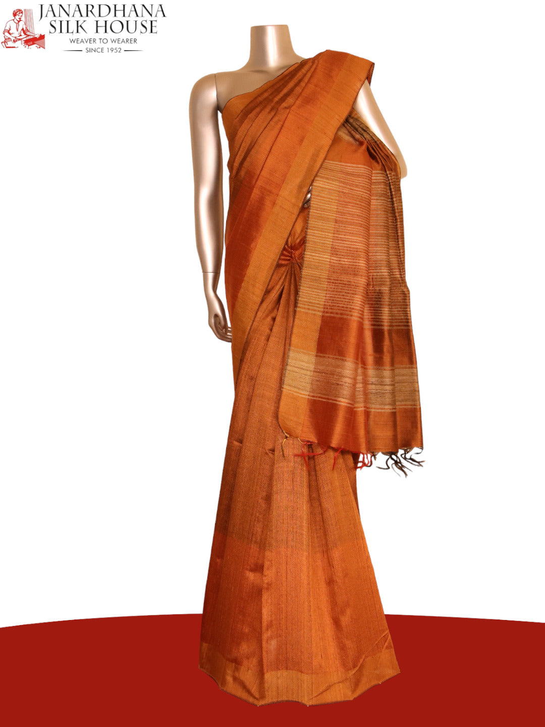 Handloom Pure Tussar Silk Saree AJ204703
