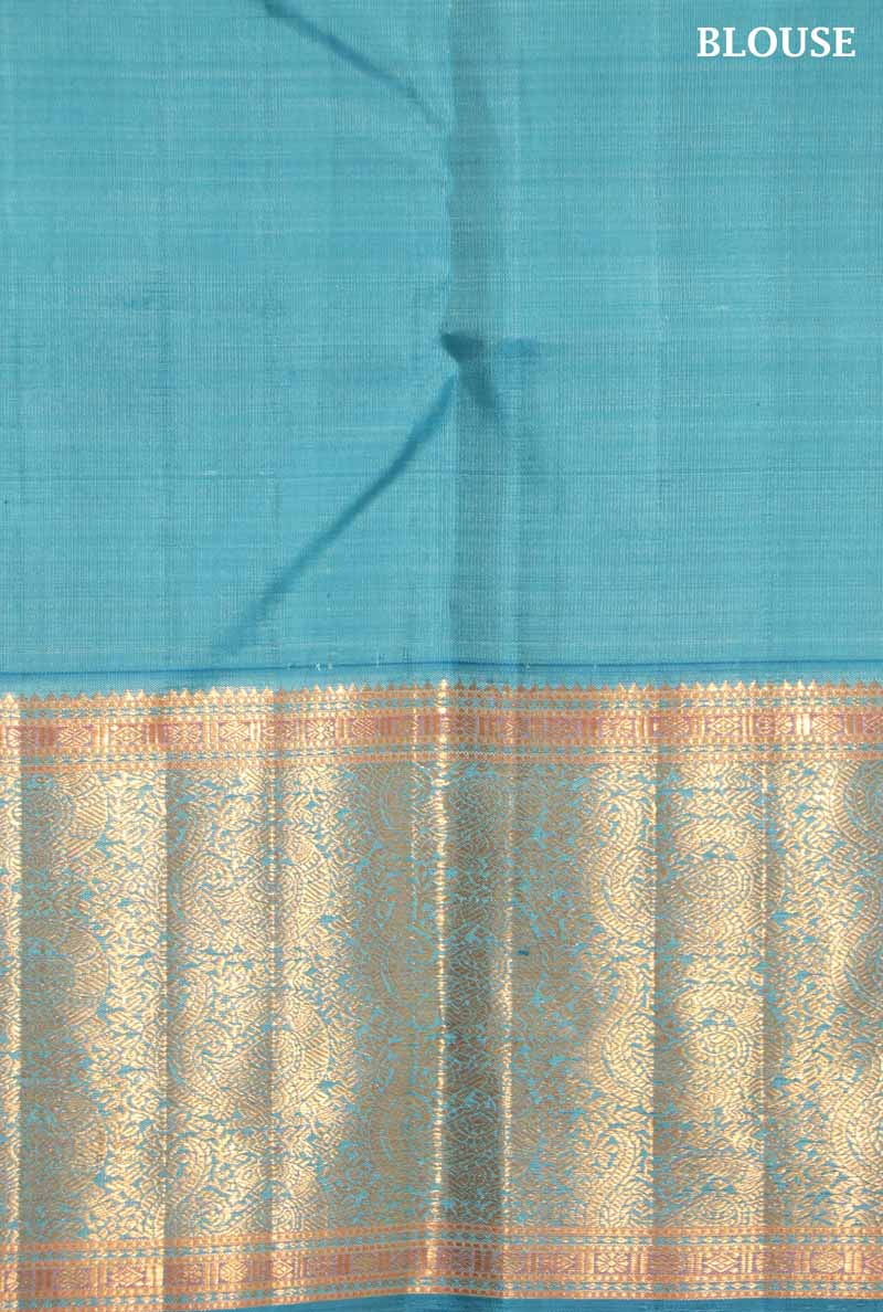 Grand Checks Contrast,Gold Silver Kanjeevaram Silk Saree AI213893