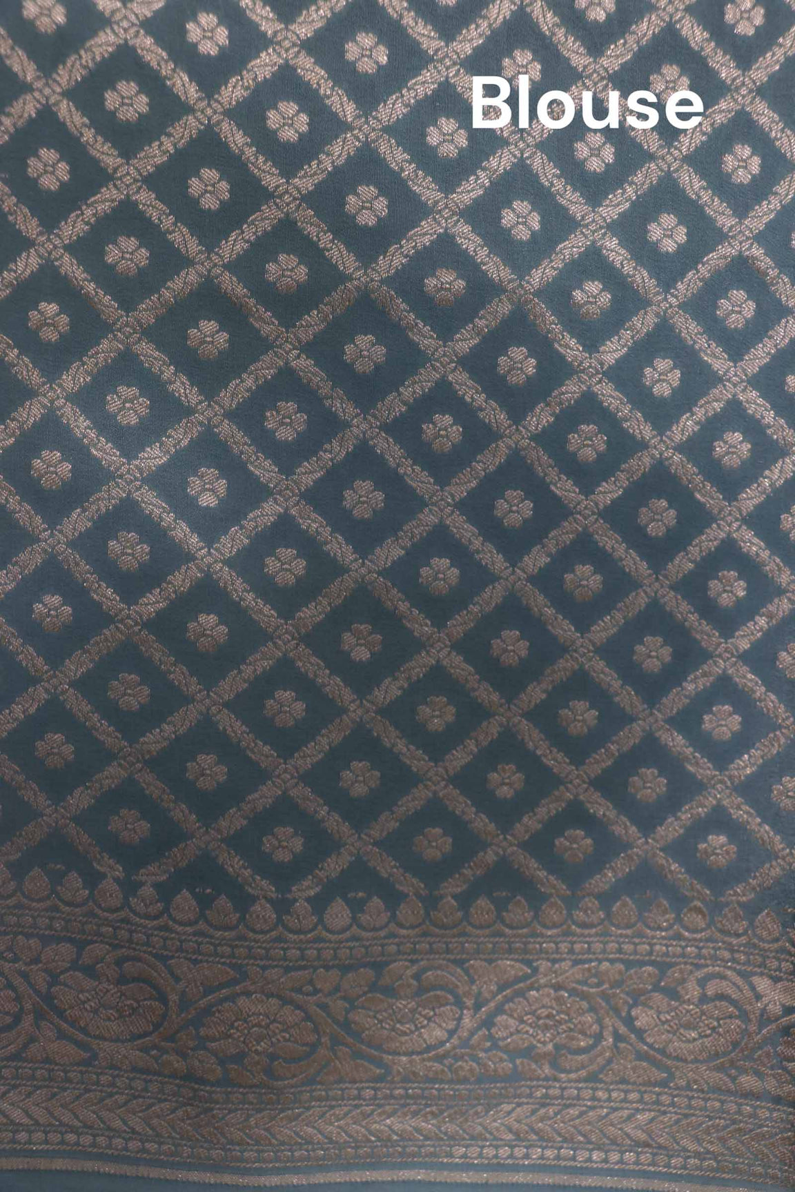 Pure Handloom Zari Butta Banarasi Crepe Silk Saree AL206649
