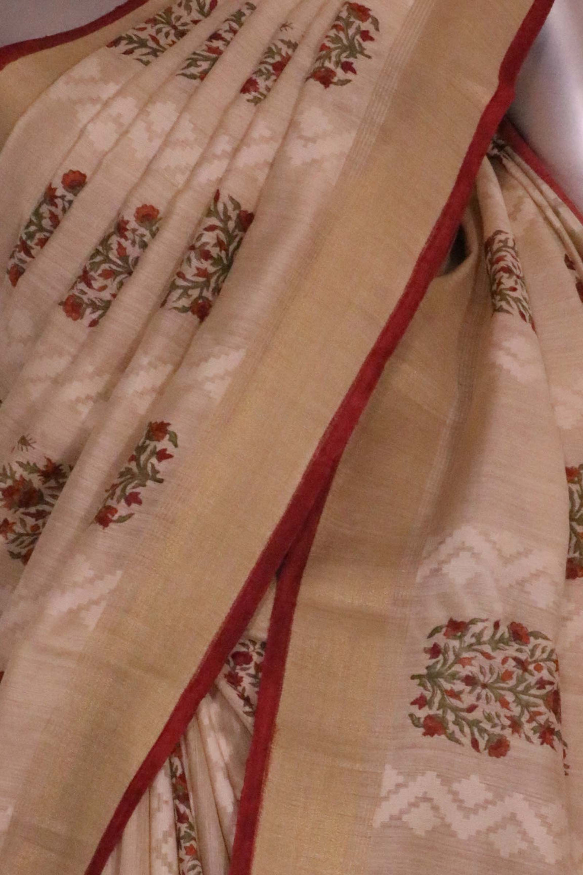 Handloom Pure Tussar Silk Saree AL203732