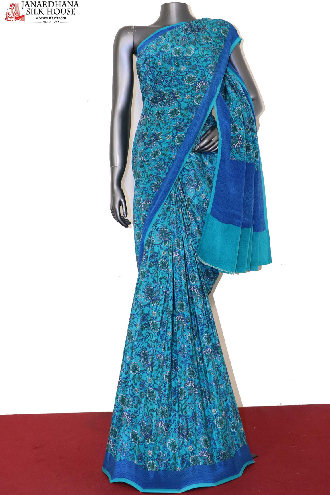 Floral Exclusive Pure Crepe Silk Saree AI208670