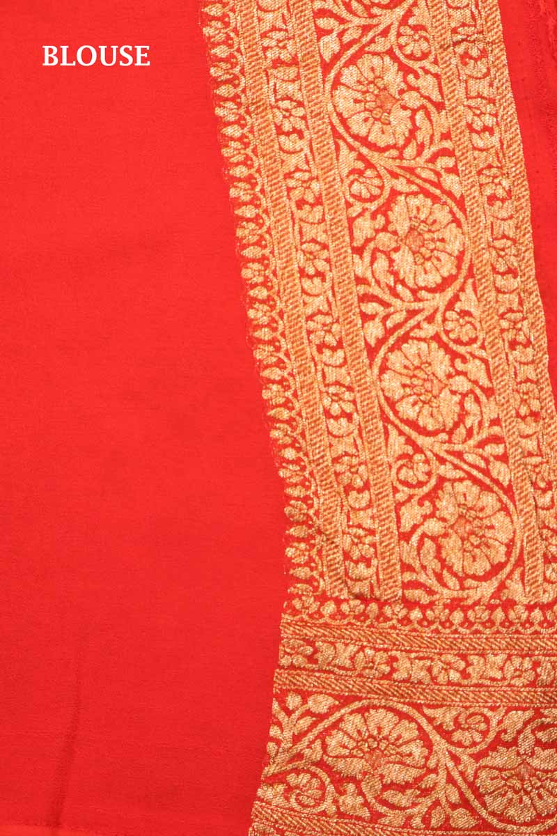 Handloom Banarasi Georgette Silk Saree AI205476