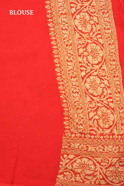 Handloom Banarasi Georgette Silk Saree AI205476