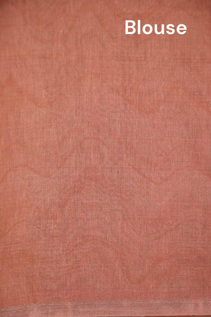 Pure Floral Linen Tussar Silk Saree AJ205776