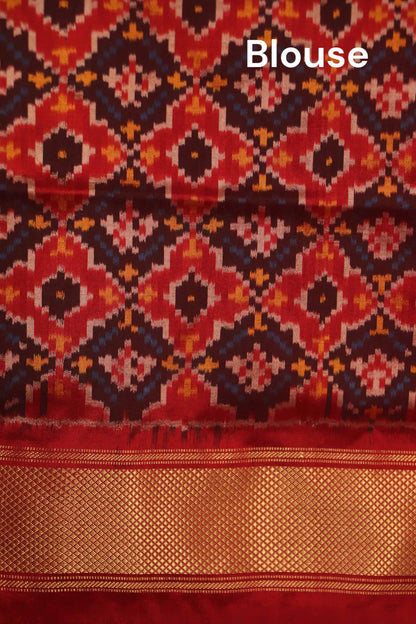 Pure Handloom Patola Ikat Silk Saree AK207280
