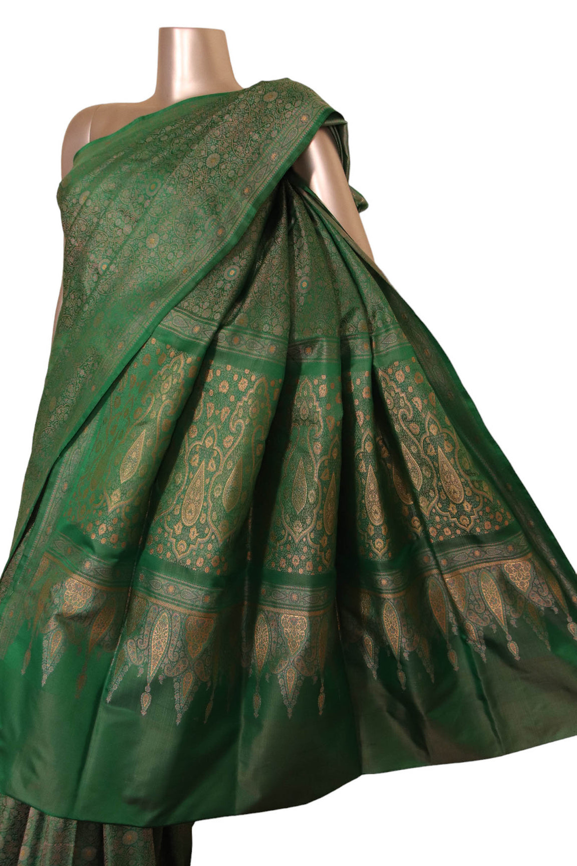 Exquisite Handloom Jamawar Tanchoi Silk Saree-Master Weaves AJ208097