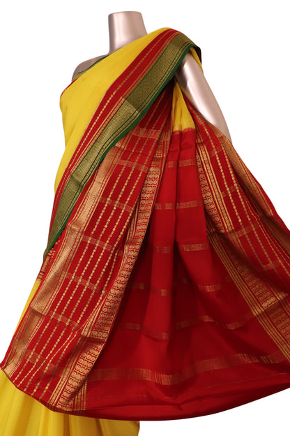 Pure Multi Contrast Mysore Crepe Silk Saree AK203410