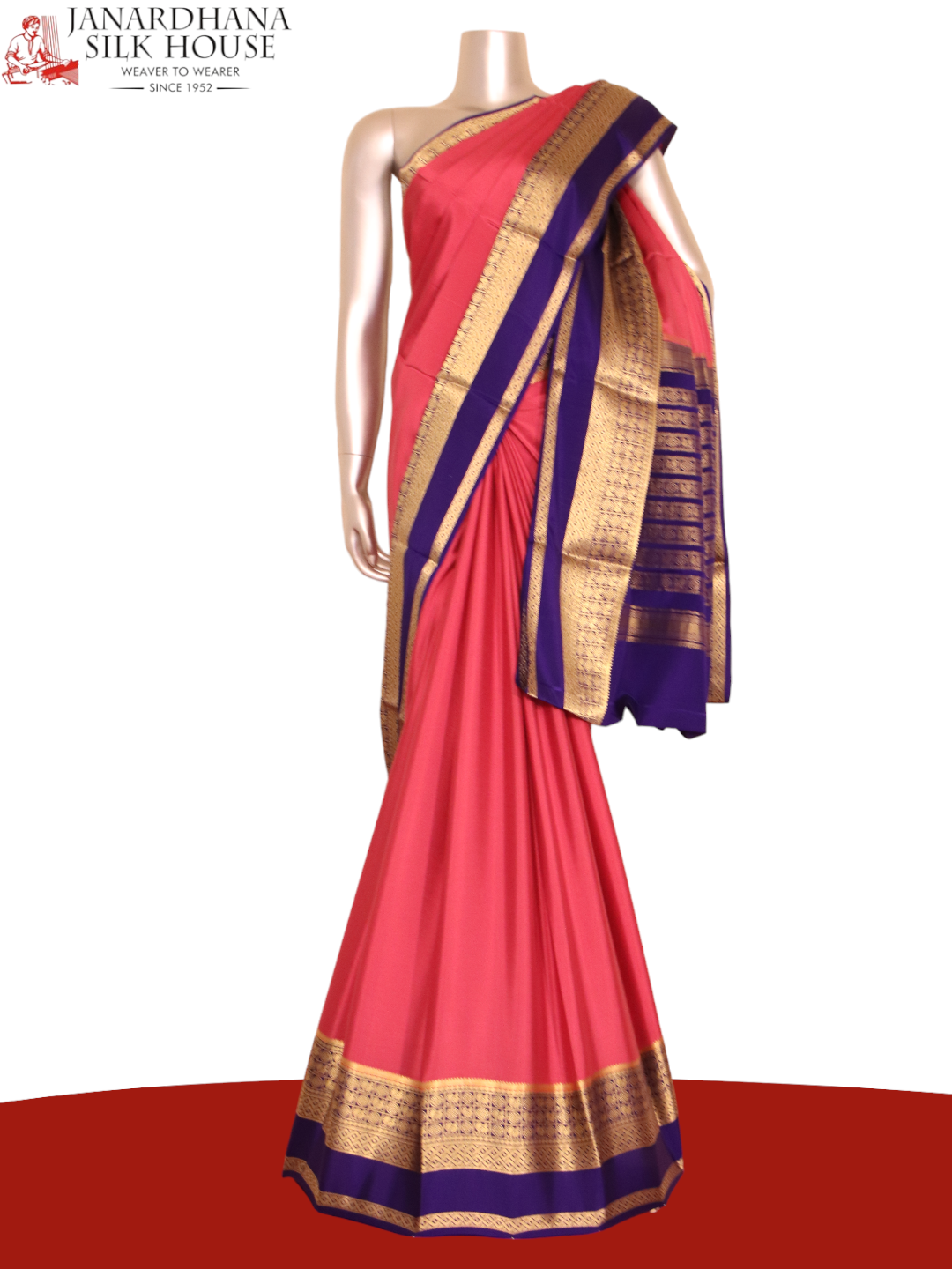 Contrast Wedding Mysore Crepe Silk Saree AJ210377