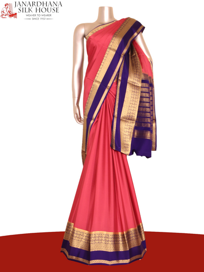 Contrast Wedding Mysore Crepe Silk Saree AJ210377