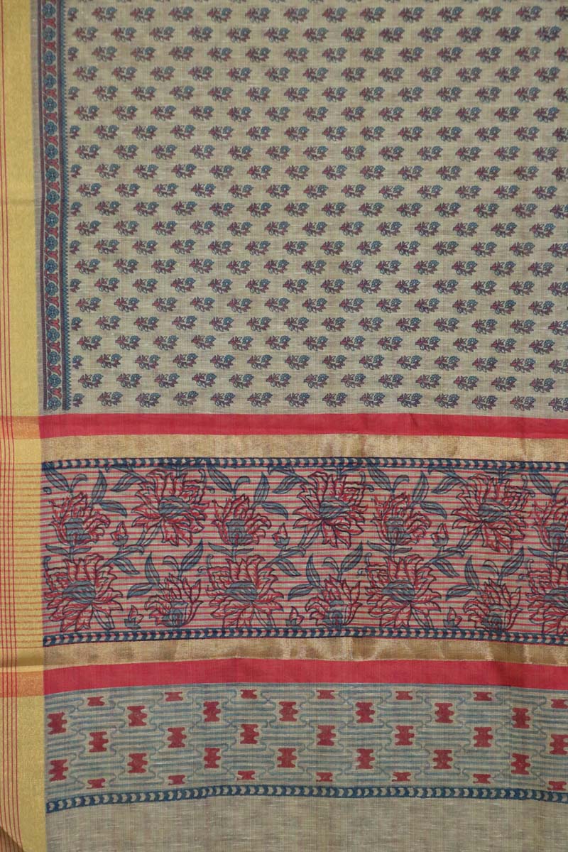 Printed Pure Cotton Saree AI207817