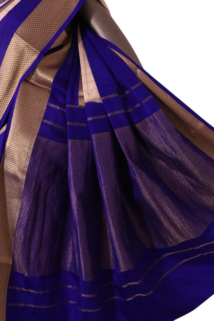 Pure Mysore Crepe Silk Saree AL212203