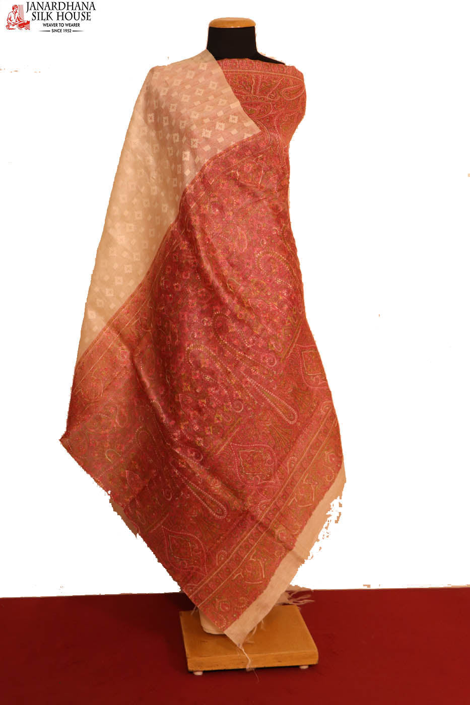 Exclusive Printed Pure Tussar Silk Suit AH204939