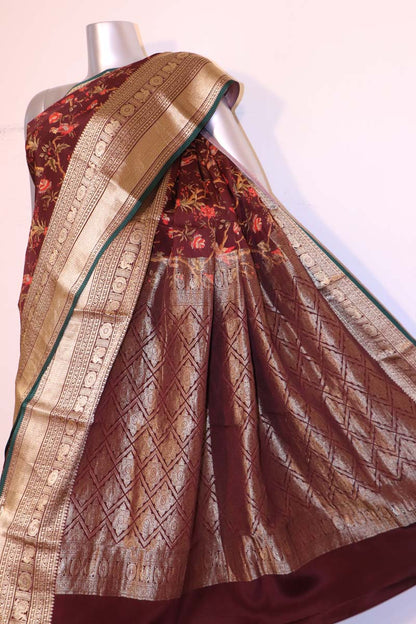 Exquisite Printed Crepe Silk Saree AI210070