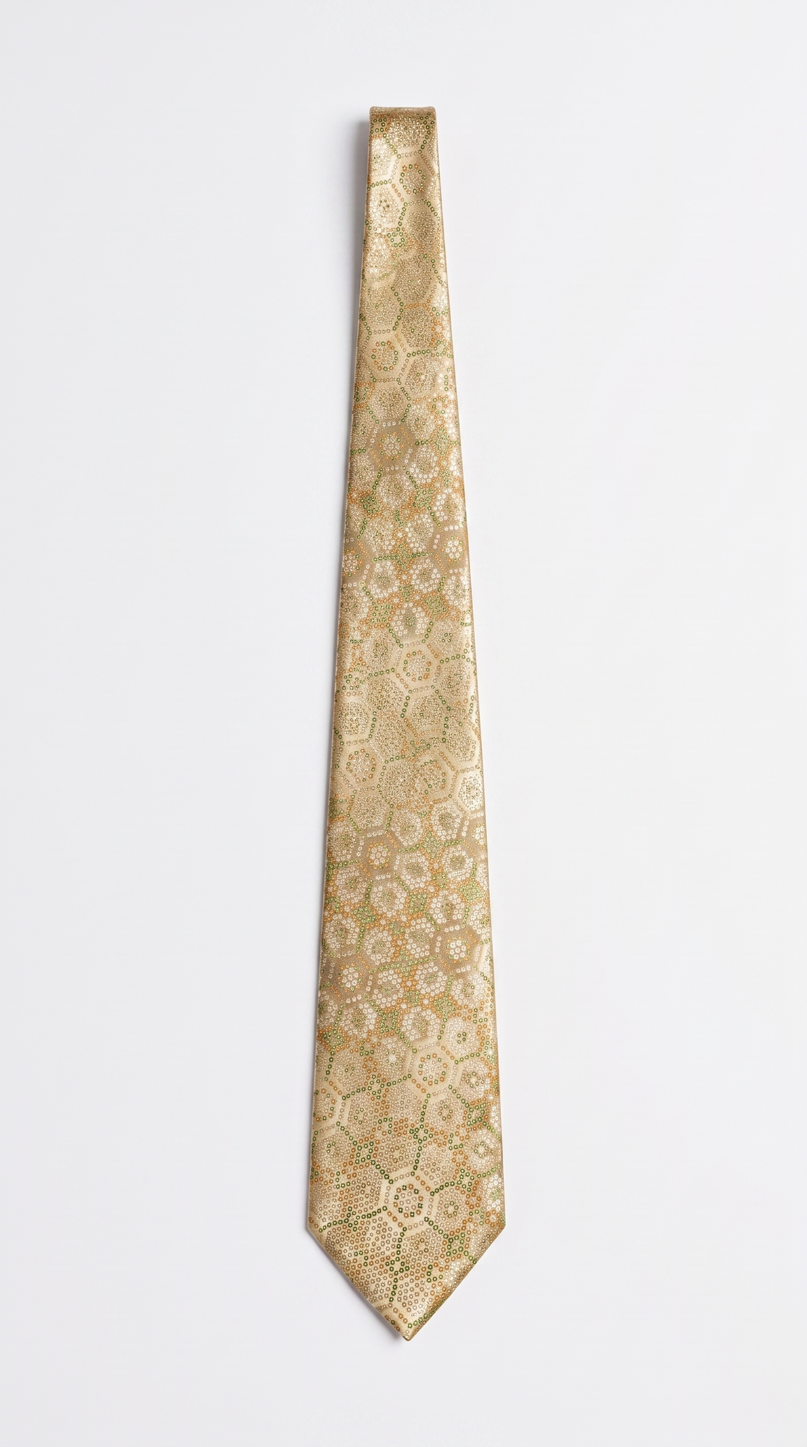 Silk Tie AM201219 - Full-Length Front Flat-Lay View