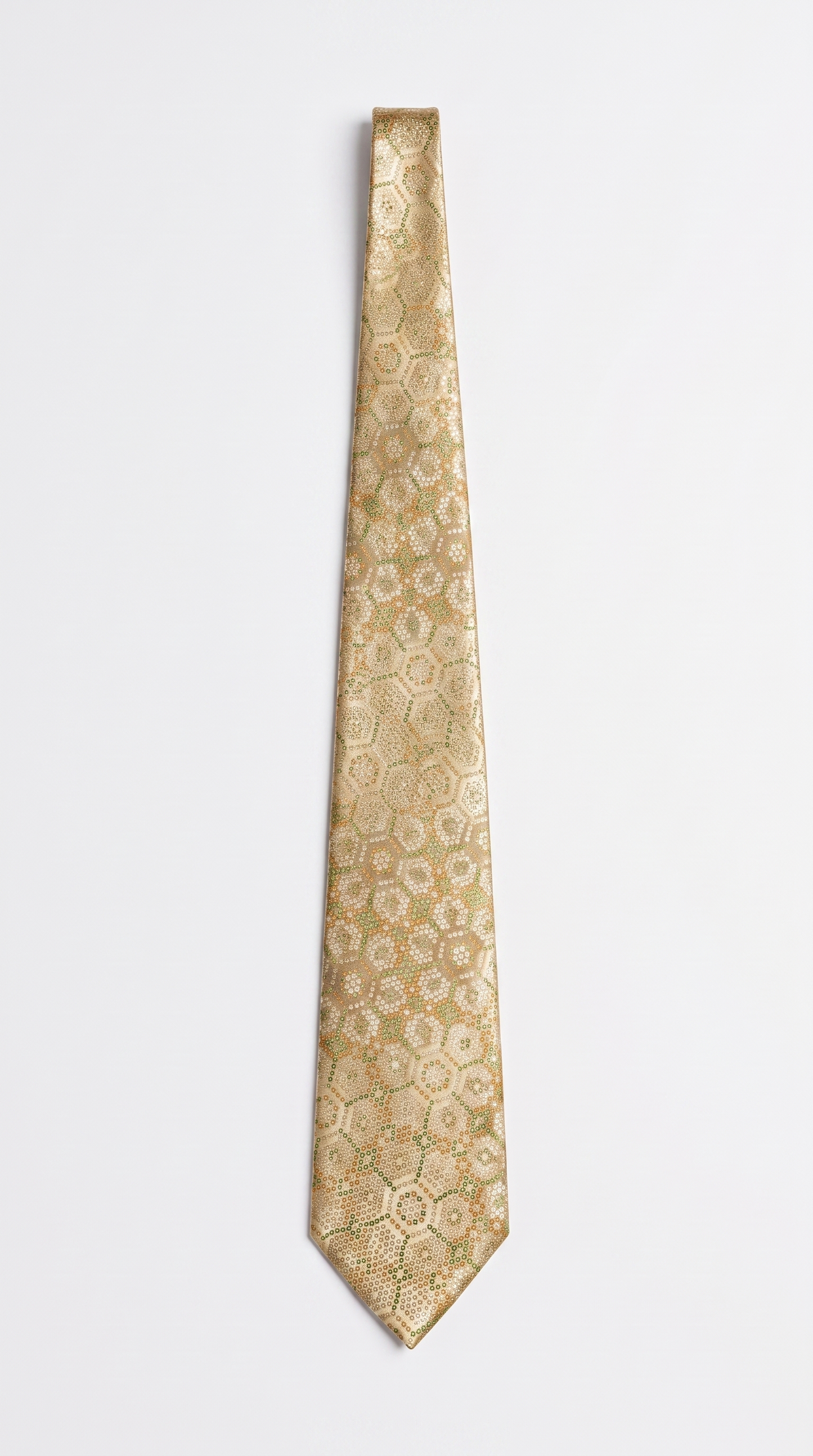 silk tie am201219 - full-length front flat-lay view