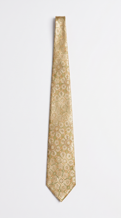 Silk Tie AM201219 - Full-Length Front Flat-Lay View