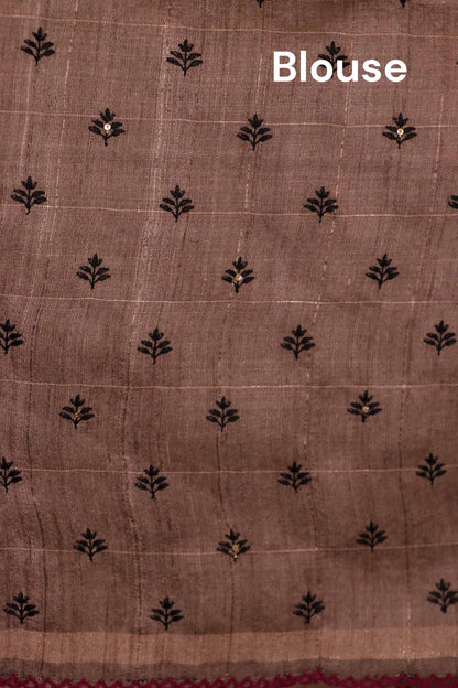 Handloom Pure Tussar Silk Saree AL209558