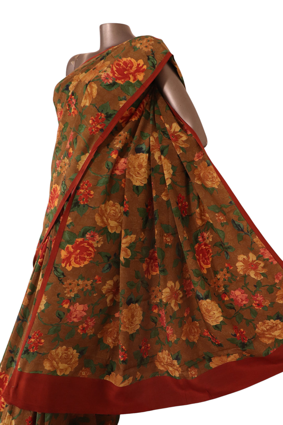 Floral Exclusive Pure Crepe Silk Saree AK206236