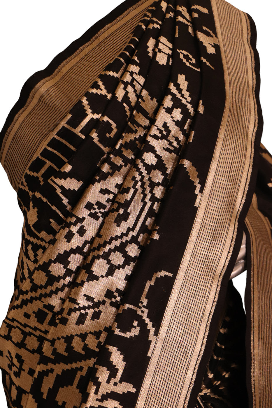 Exclusive Designer Black Banarasi Silk Saree AJ207421
