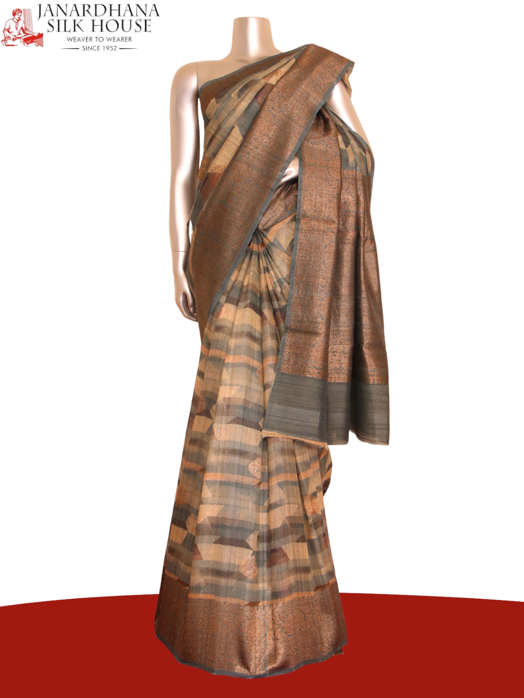 Designer Pure Tussar Silk Saree AJ210425