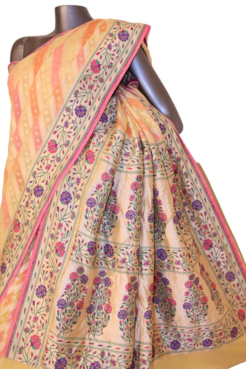 Meenakari Wedding Banarasi Georgette Silk Saree AJ202641