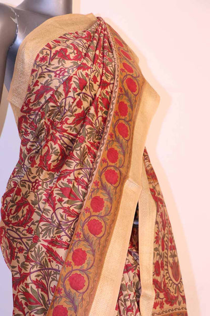 Floral Printed Pure Cotton Saree AI208367
