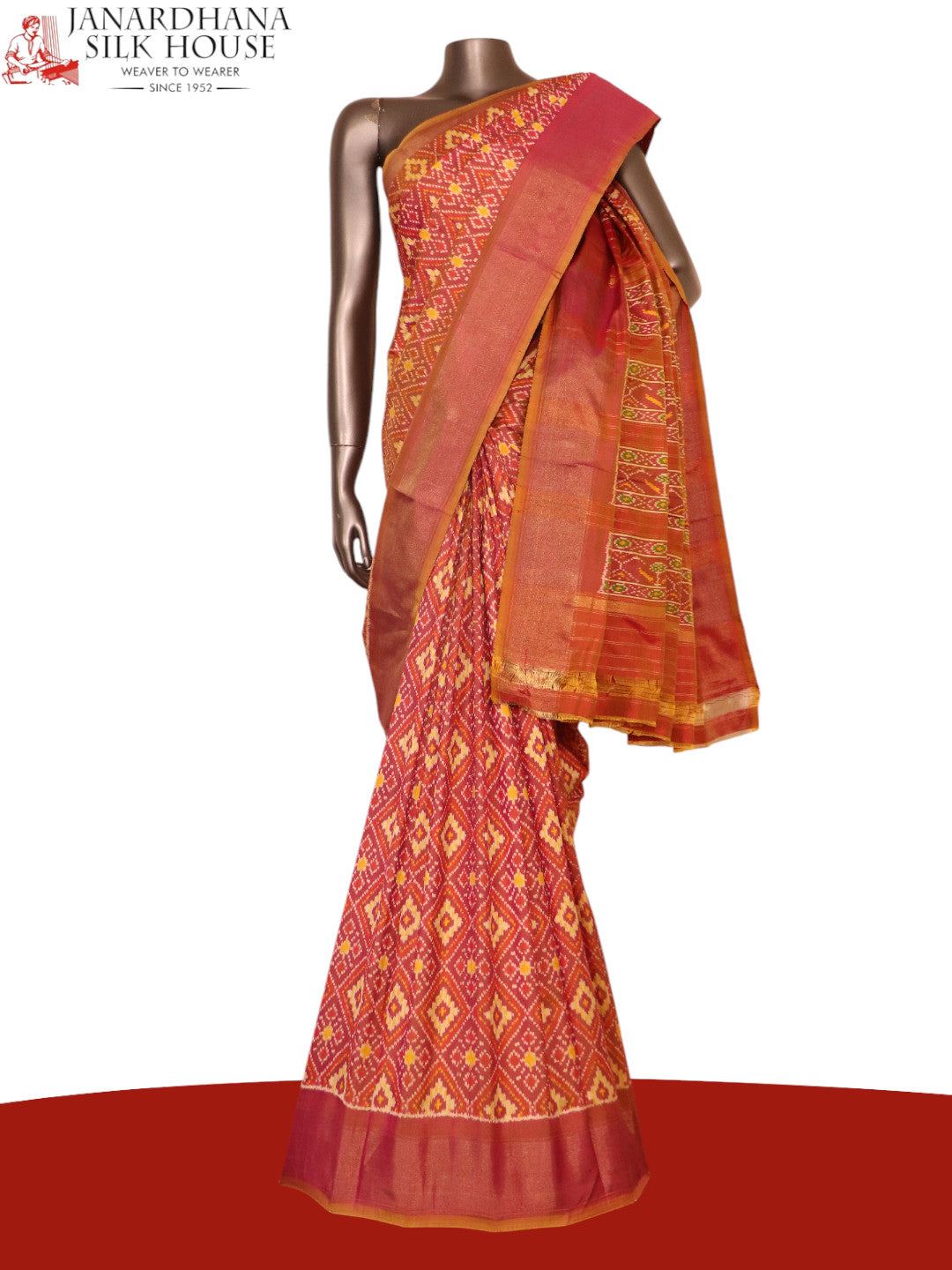 Pure Handloom Patola Ikat Silk Saree AK207277