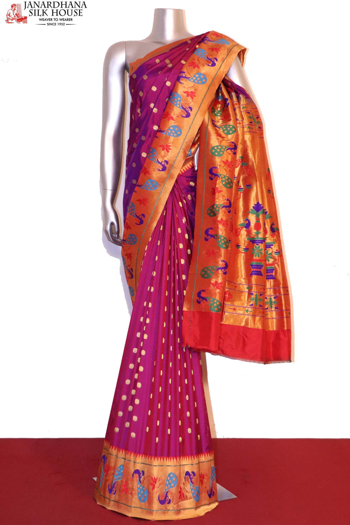 Designer Meenakari Paithani Silk Saree AI205409