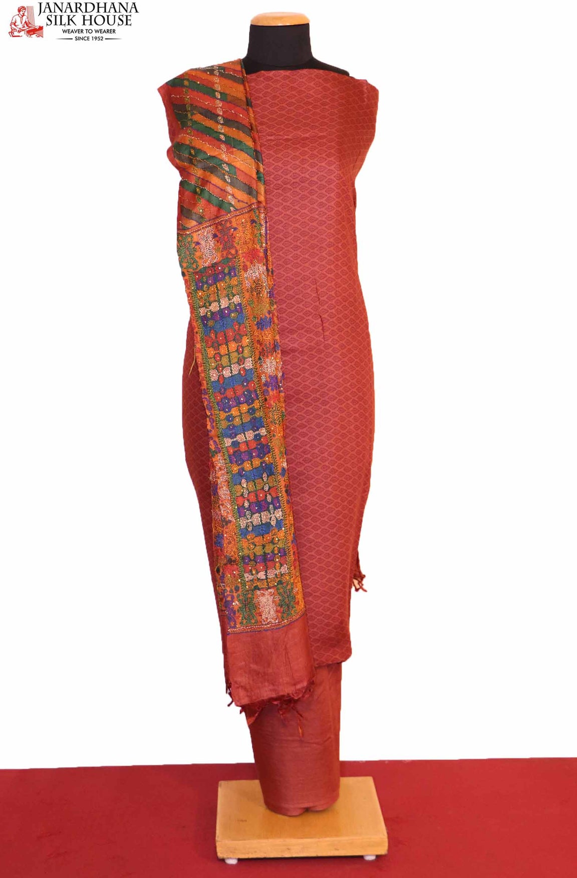 Exclusive Ikat Dupatta Printed Pure Tussar Silk Suit AH204963