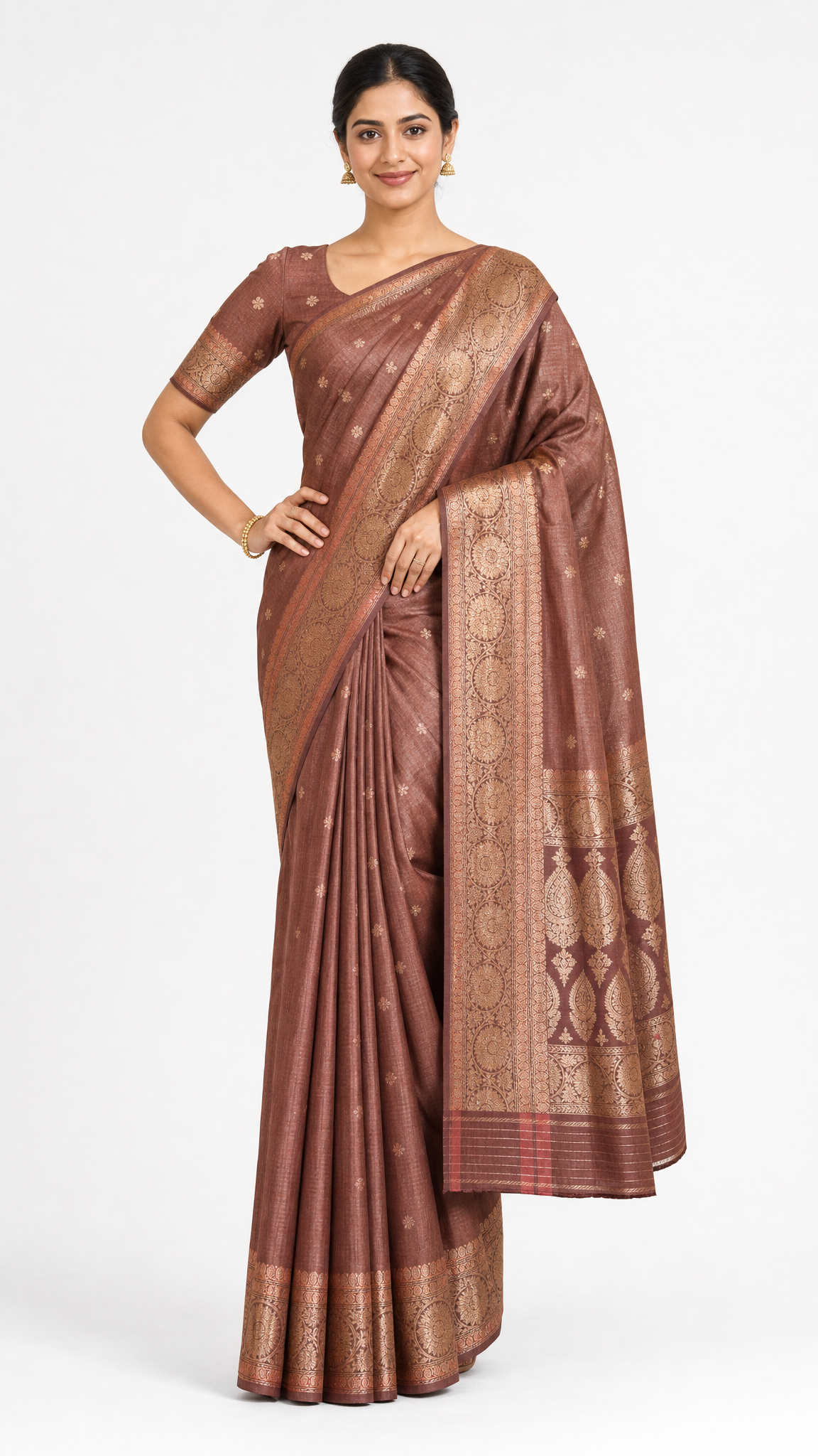 wedding exclusive handloom tussar silk saree aj206366