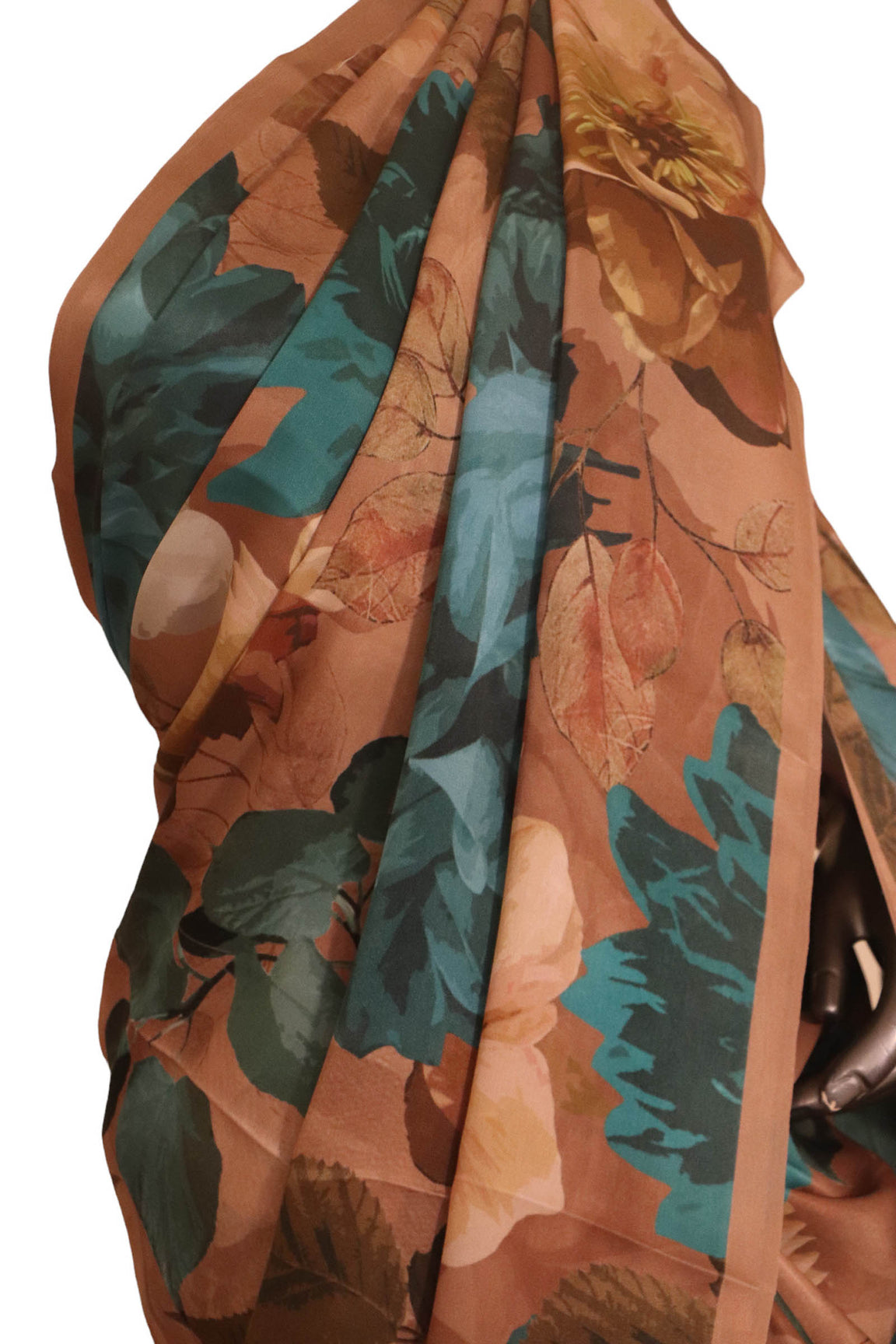 Designer Floral Pure Satin Crepe Silk Saree AJ211652