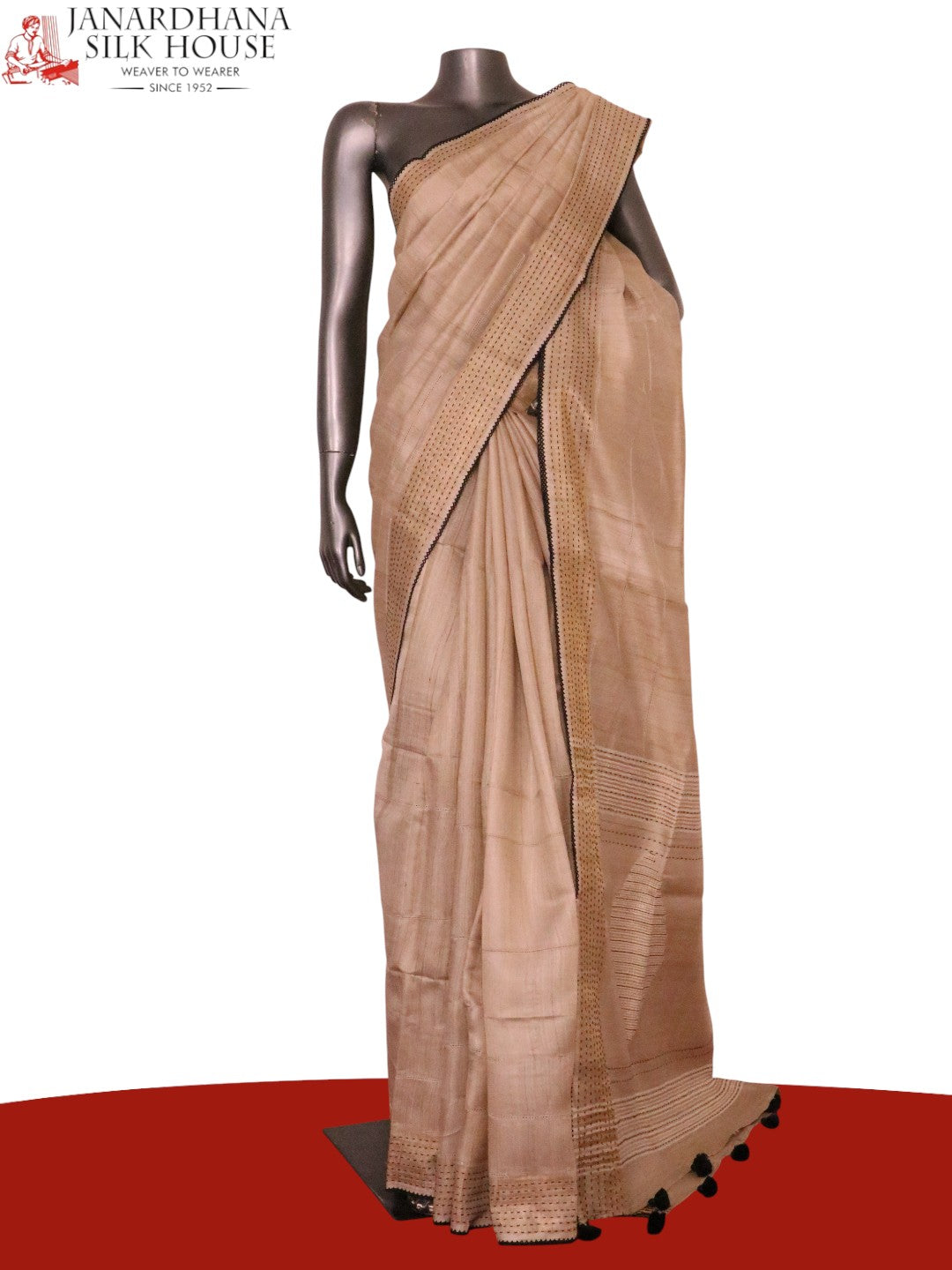 Handloom Pure Tussar Silk Saree AL206362