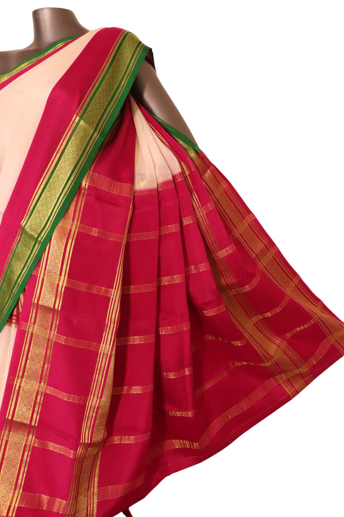 Pure Multi Contrast Mysore Crepe Silk Saree AK210492
