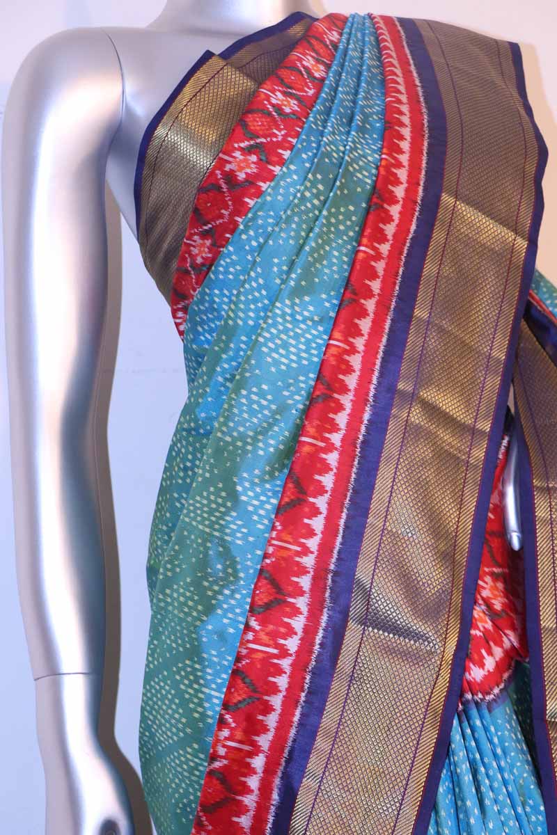 Designer &amp; Exclusive Ikat Patola Silk Saree AI201899