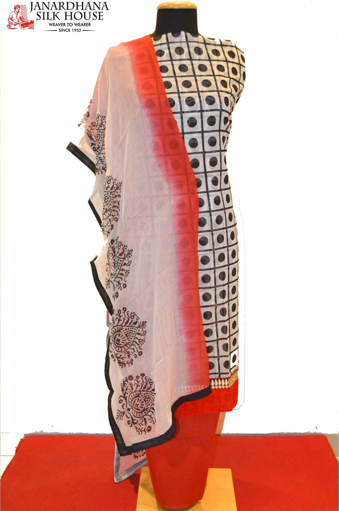 Party Wear Stylish Printed Cotton Suits With Chiffon Dupatta AA203918