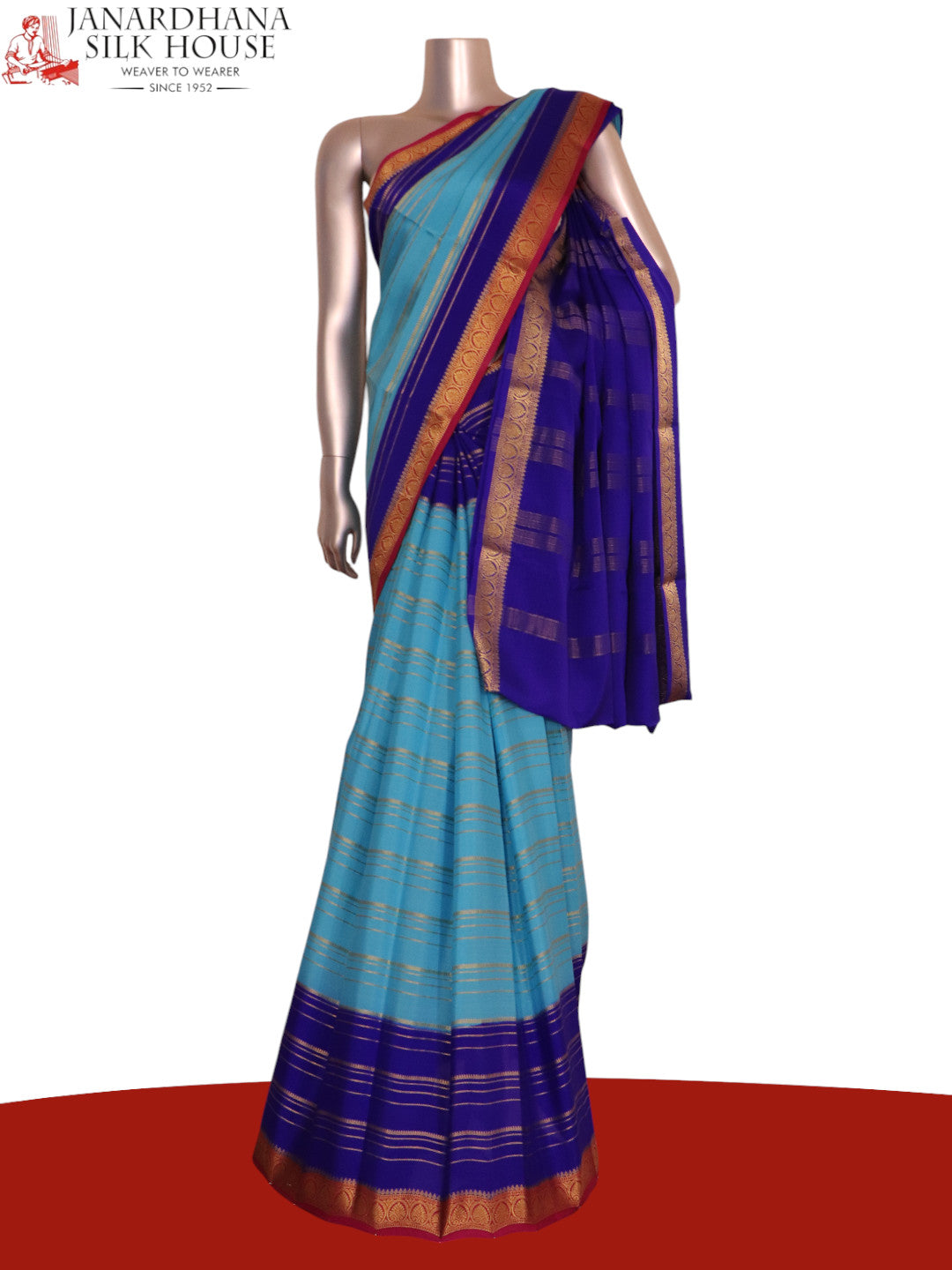 Pure Veldhari Zari Lines Mysore Crepe Silk Saree AK210569