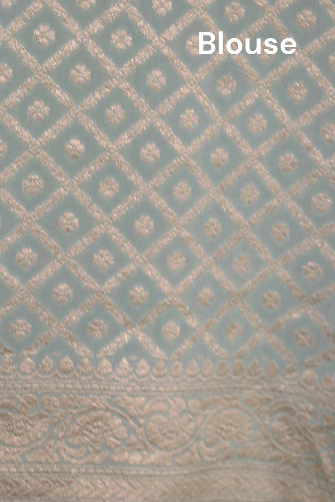 Pure Handloom Zari Butta Banarasi Crepe Silk Saree AL206655