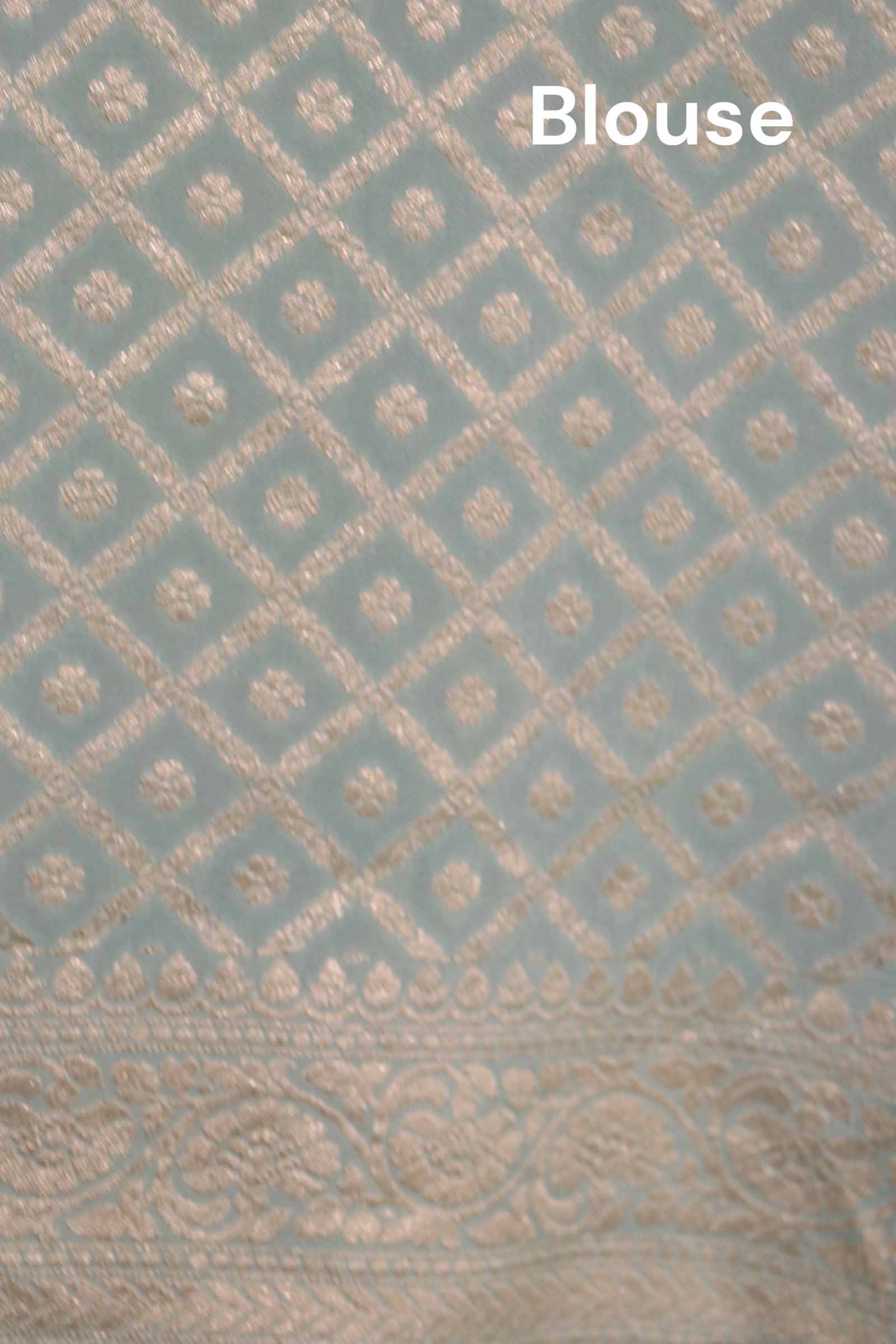Pure Handloom Zari Butta Banarasi Crepe Silk Saree AL206655