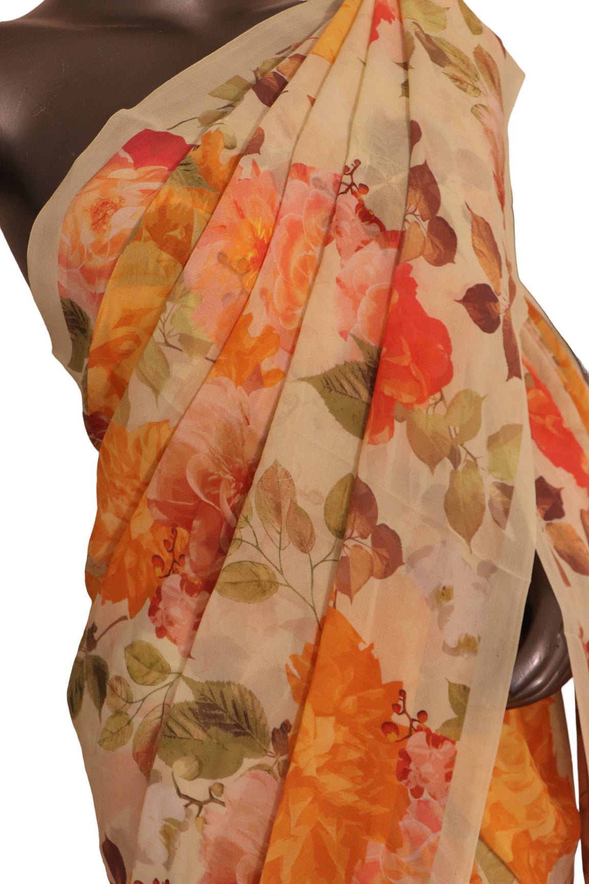Designer Exclusive Floral Pure Georgette Silk Saree AK202003