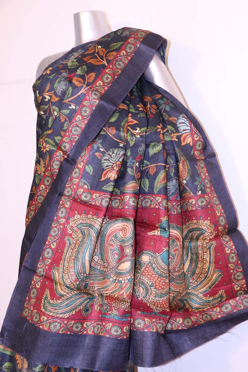Exclusive Printed Pure Tussar Silk Saree AI207500