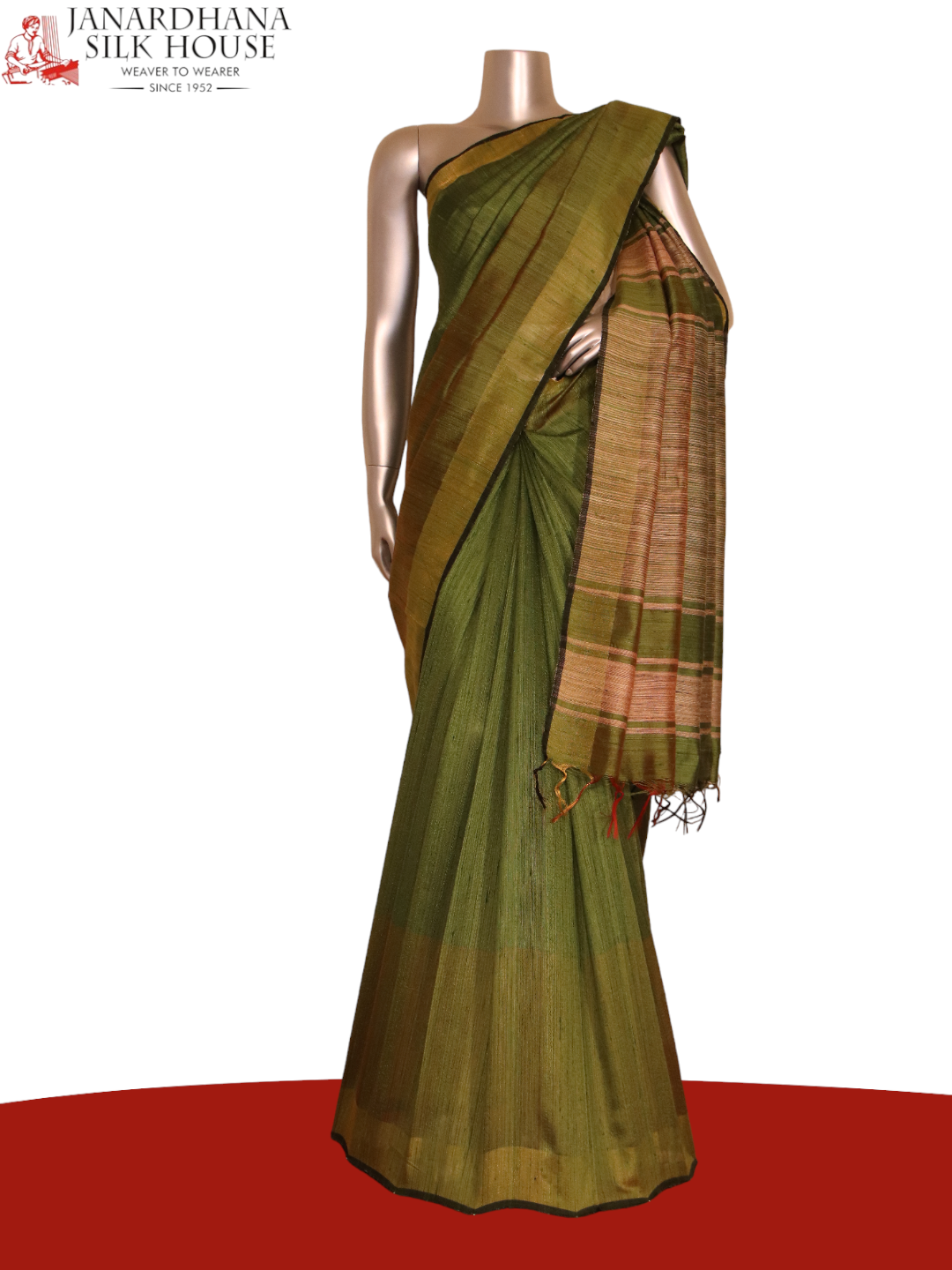Handloom Pure Tussar Silk Saree AJ204710