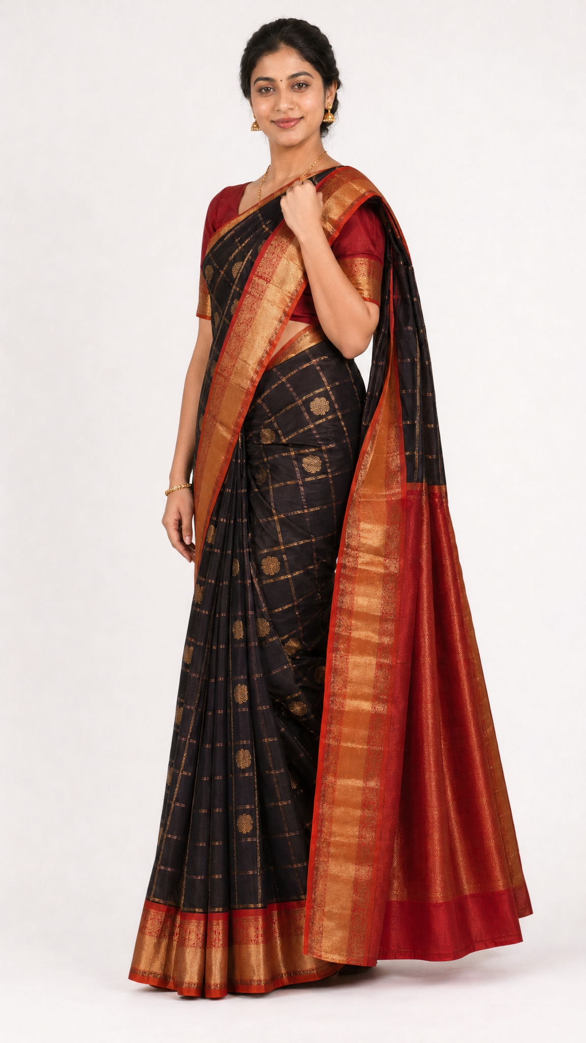 pure handloom kanjeevaram silk saree al210124